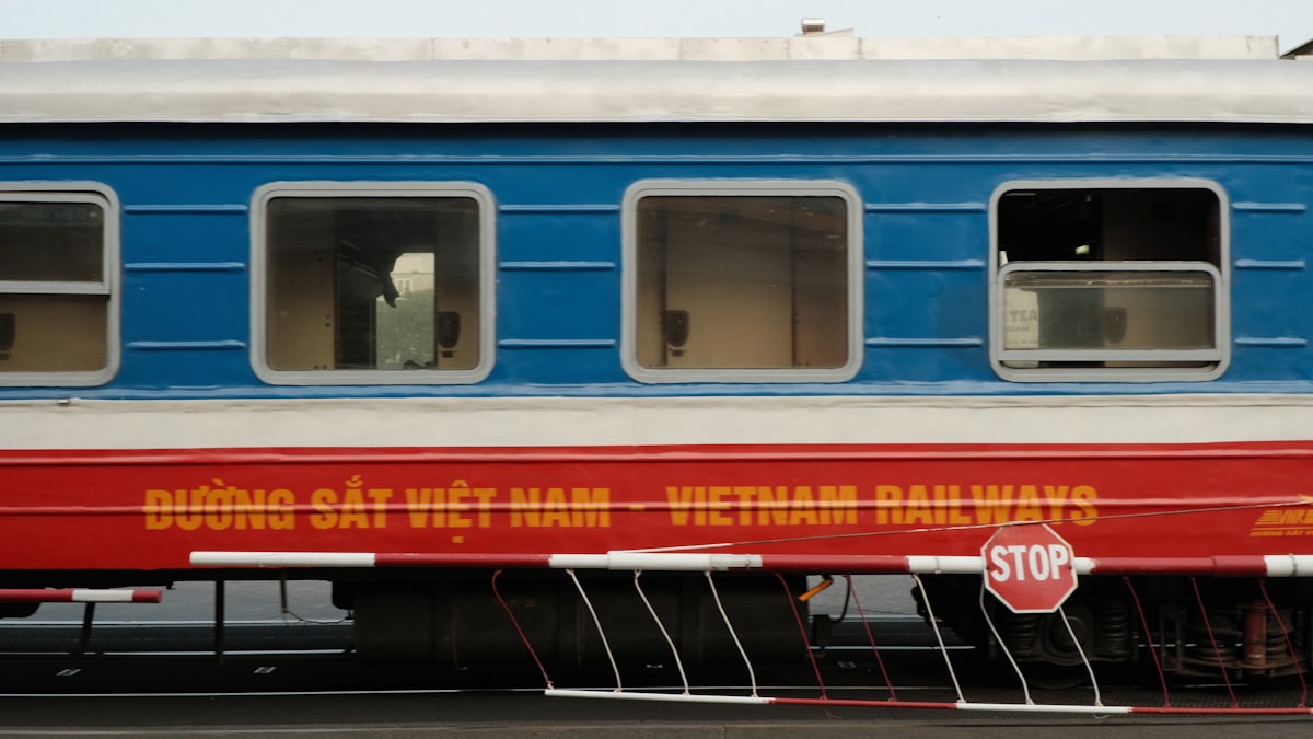 Vietnam Railways train carriage on the Hanoi to Lao Cai route